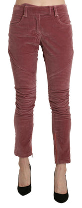 Ermanno Scervino Red Mid Waist Skinny Cotton Pants -   -  Ermanno Scervino.